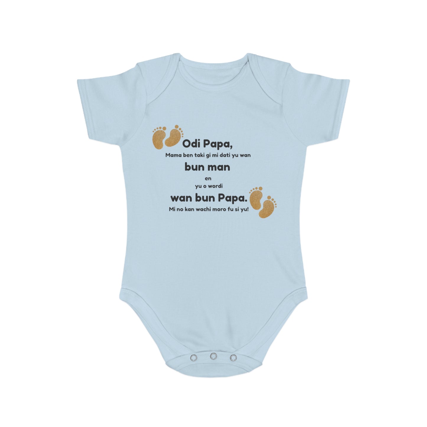 Baby Announcement Bodysuit Odi Papa Surinamese