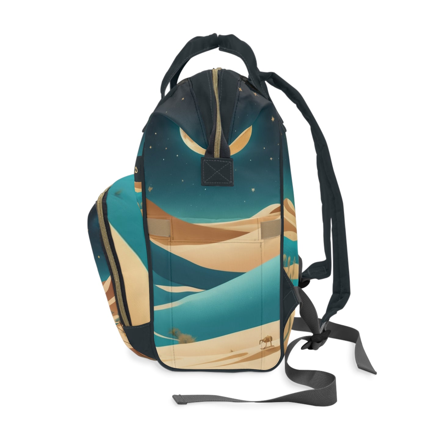 Boys Diaper Bag Personalized Persian | Baby Boy Backpack with Farsi Desert Tent and Adventure Quote | Unique Cultural Baby Shower Gift