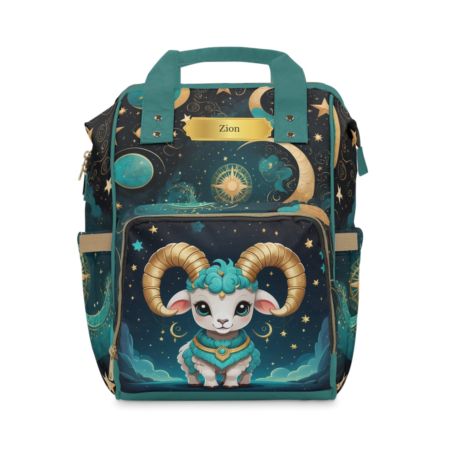 Aries Zodiac Diaper Bag for Boys – Personalized with Your Baby’s Name