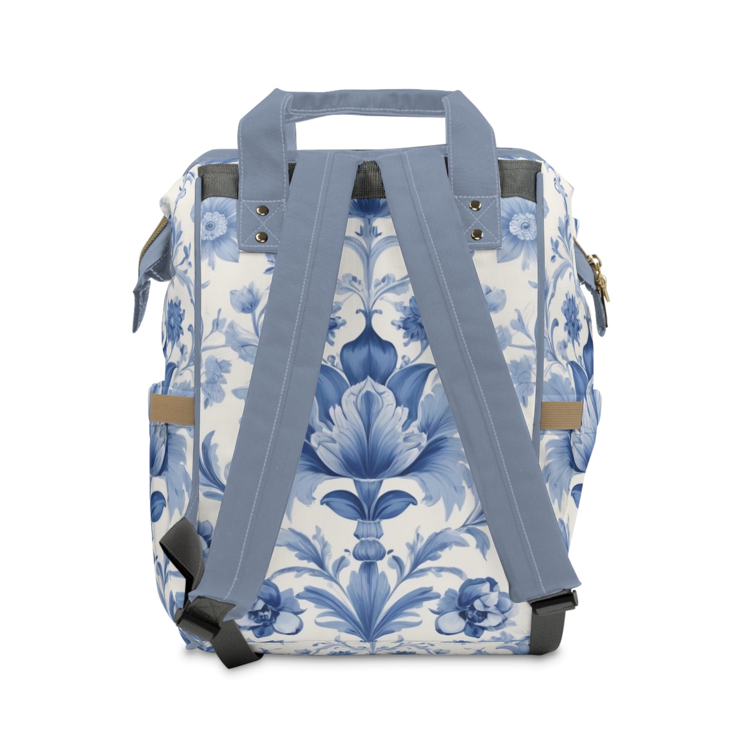 Boys Diaper Bag – Delft Blue Car Edition | Personalized Baby Backpack