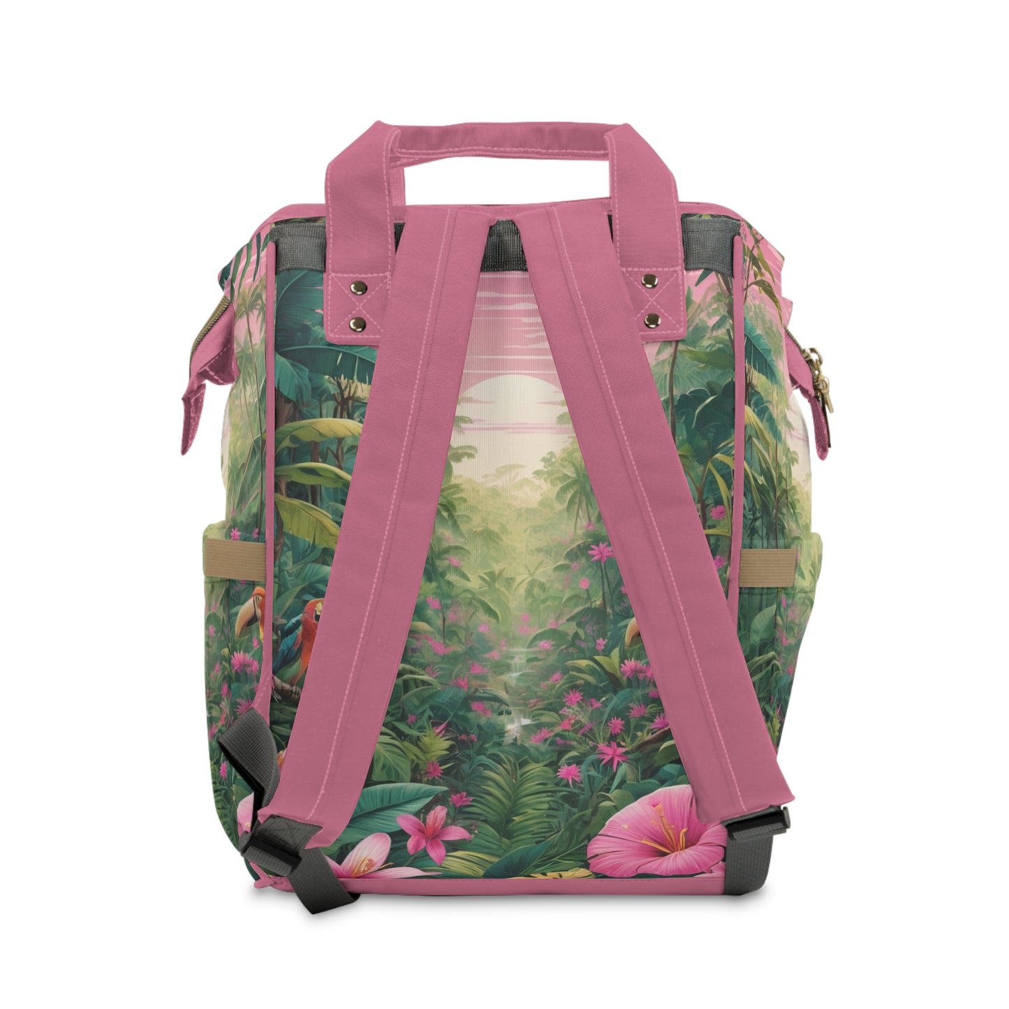 Girl Diaper Bag – Ghanaian Kente Monkey Princess Edition