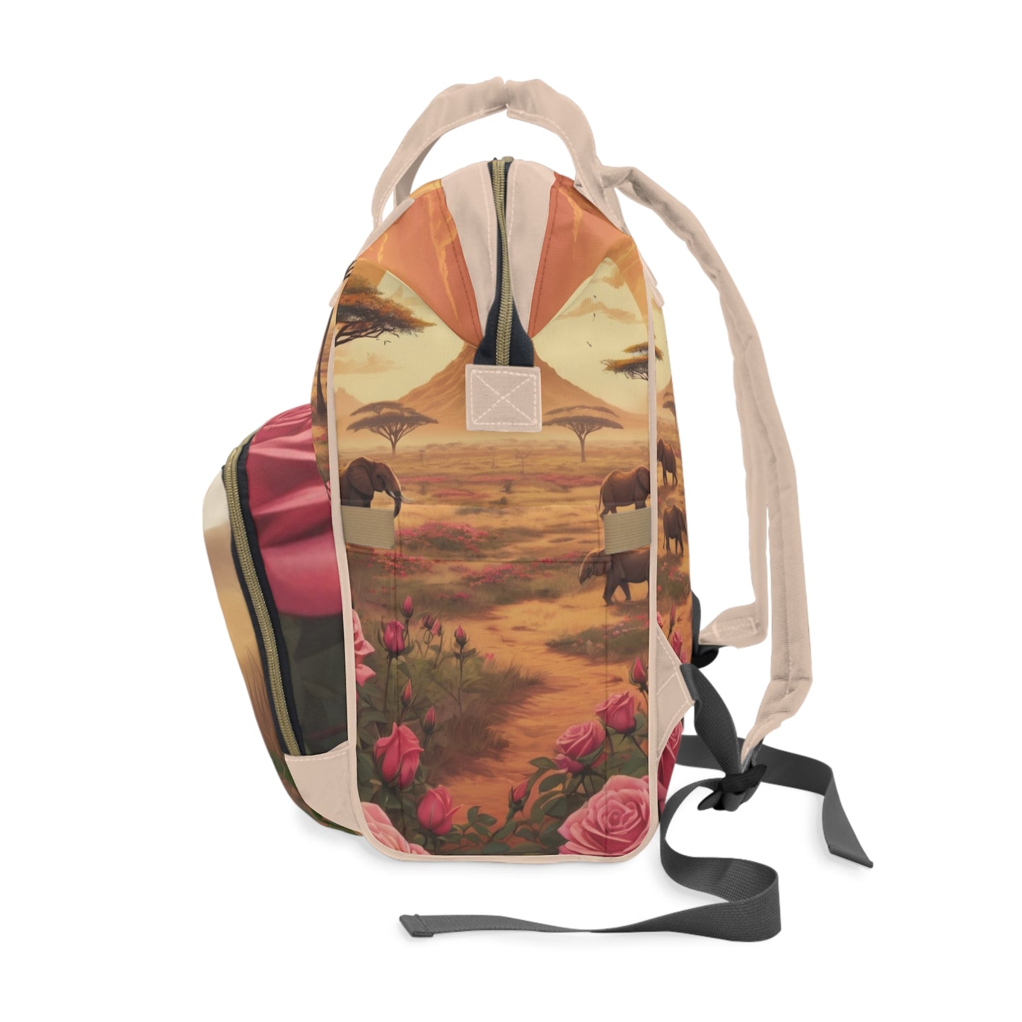 Girl Diaper Bag – Ghanaian Kente Lion Princess Edition