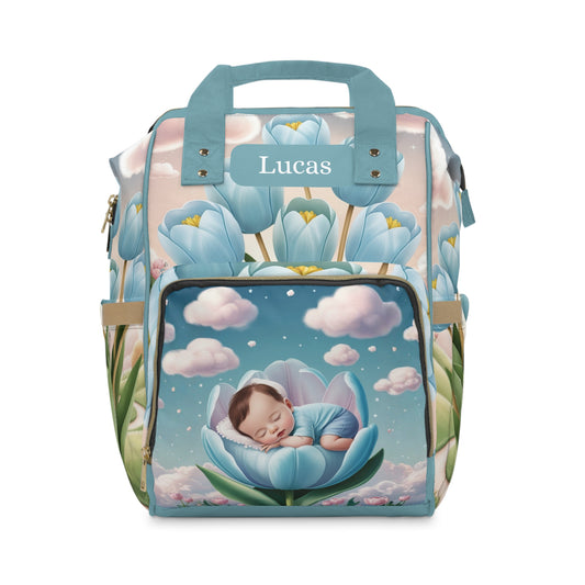 Lucas Tulip Dreamer Baby Bag 🌷 Personalized Dutch Diaper Bag