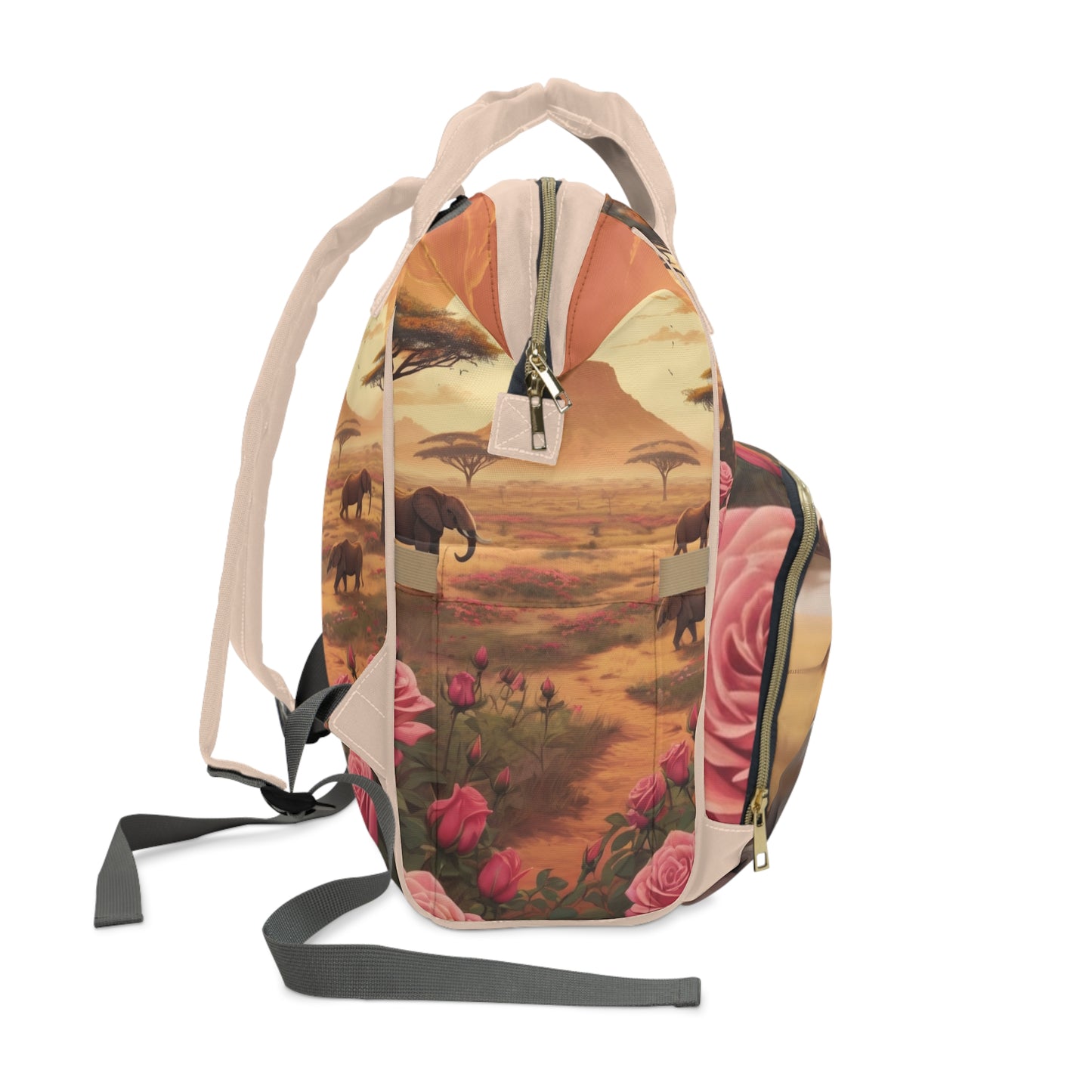 Girl Diaper Bag – Ghanaian Kente Lion Princess Edition