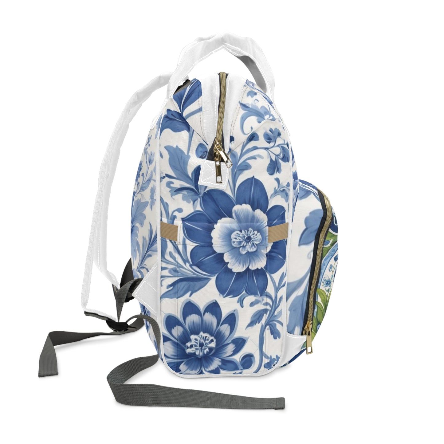 Boys Diaper Bag – Delft Blue Cats Duo Edition | Personalized Baby Backpack