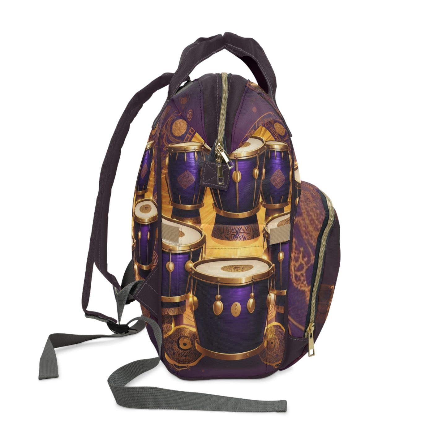 Adebola Yoruba Boys Diaper Bag – Royal Purple & Gold
