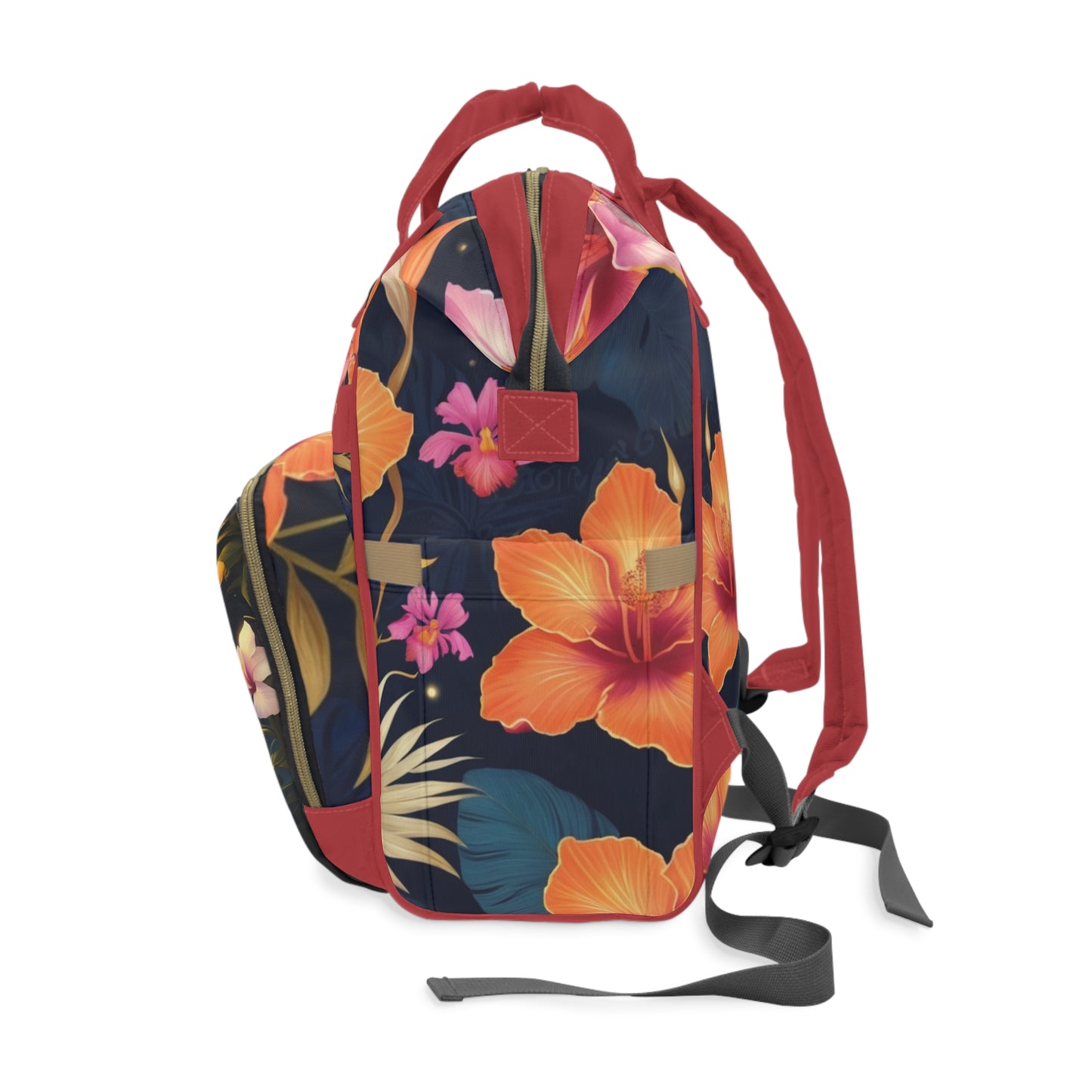 Girls Surinamese Backpack | Personalized Baby Girl Bag with Moon & Hibiscus Quote | Unique Cultural Baby Shower Gift