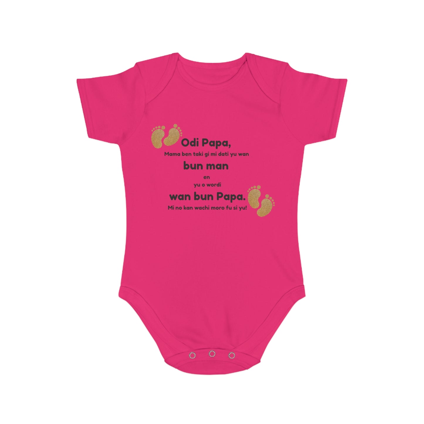 Baby Announcement Bodysuit Odi Papa Surinamese