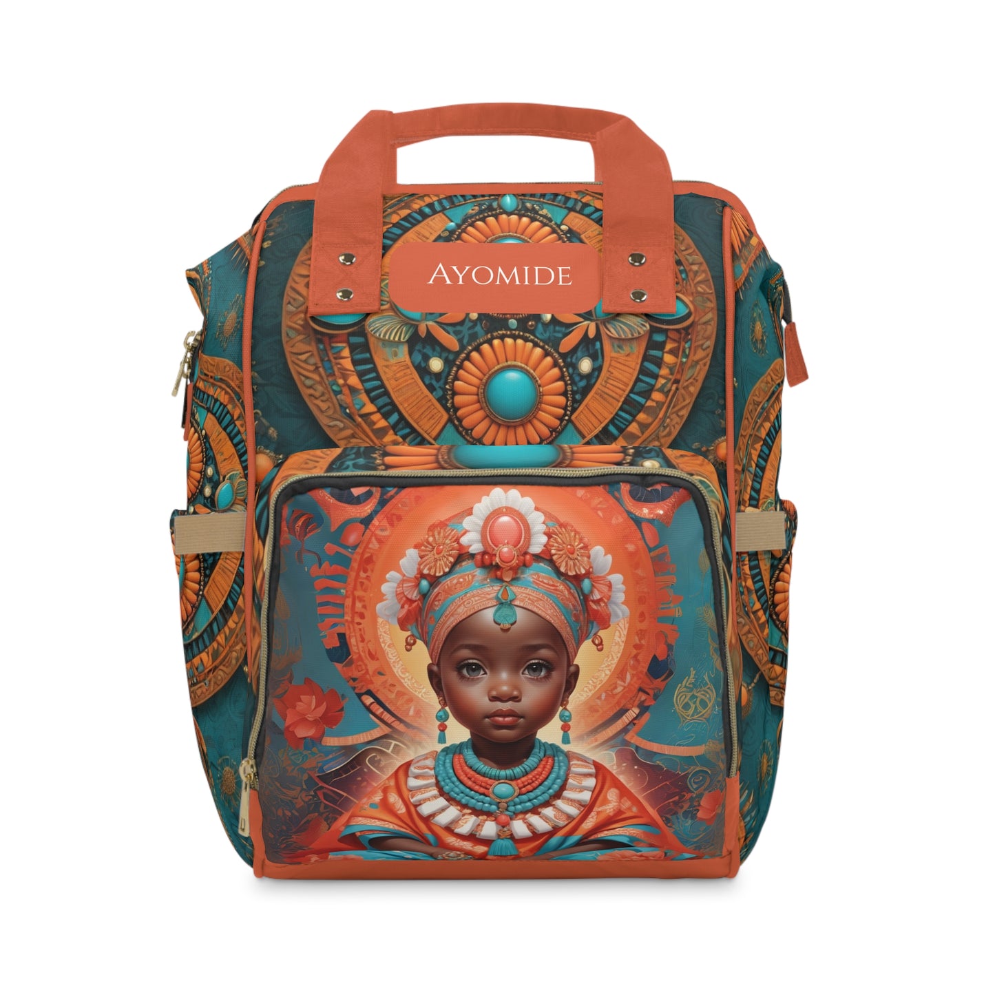 Girls African Diaper Bag – Yoruba Princess Ayomide