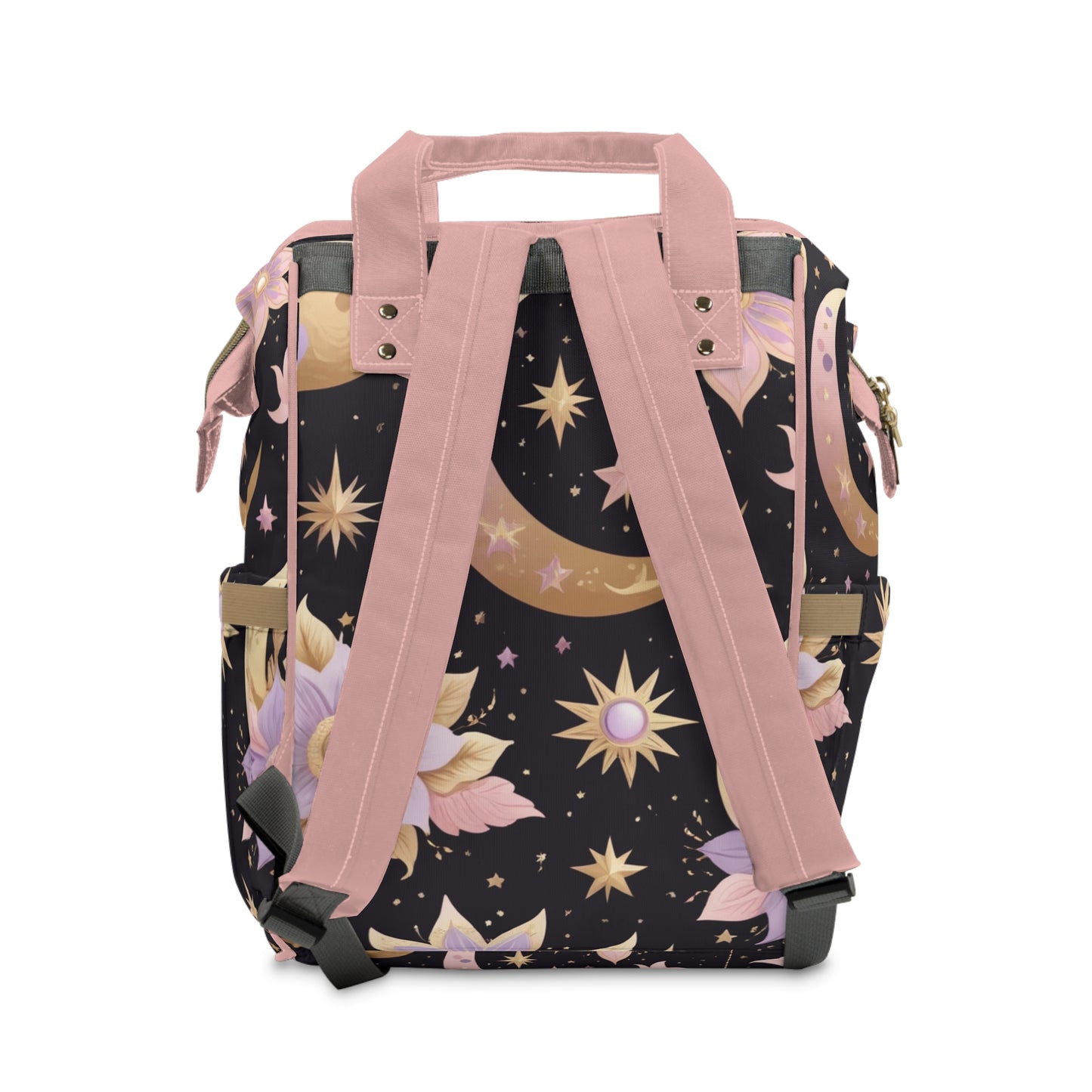 Girls Zodiac Backpack Virgo | Personalized Baby Girl Bag with Angel & Floral Moon Design | Unique Astrology Baby Shower Gift