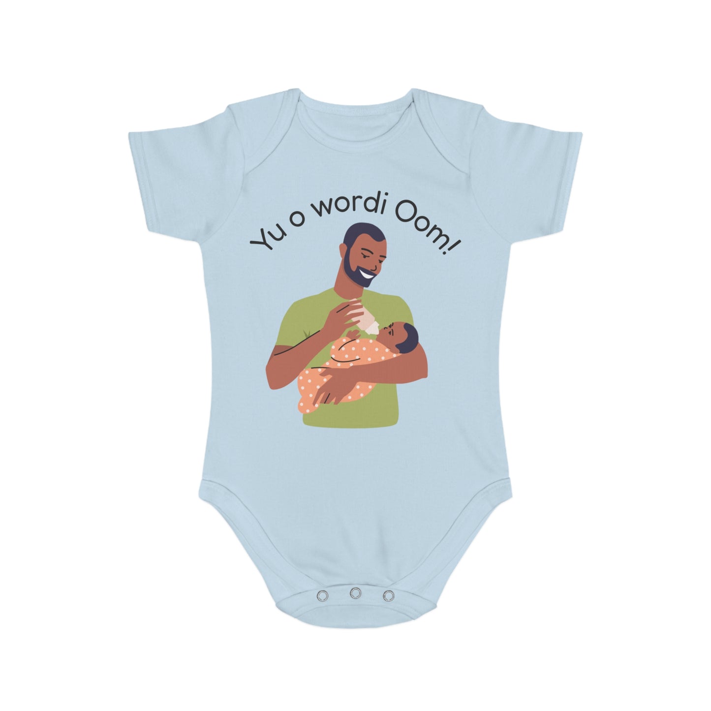 Baby Announcement Bodysuit Yu o wordi Oom
