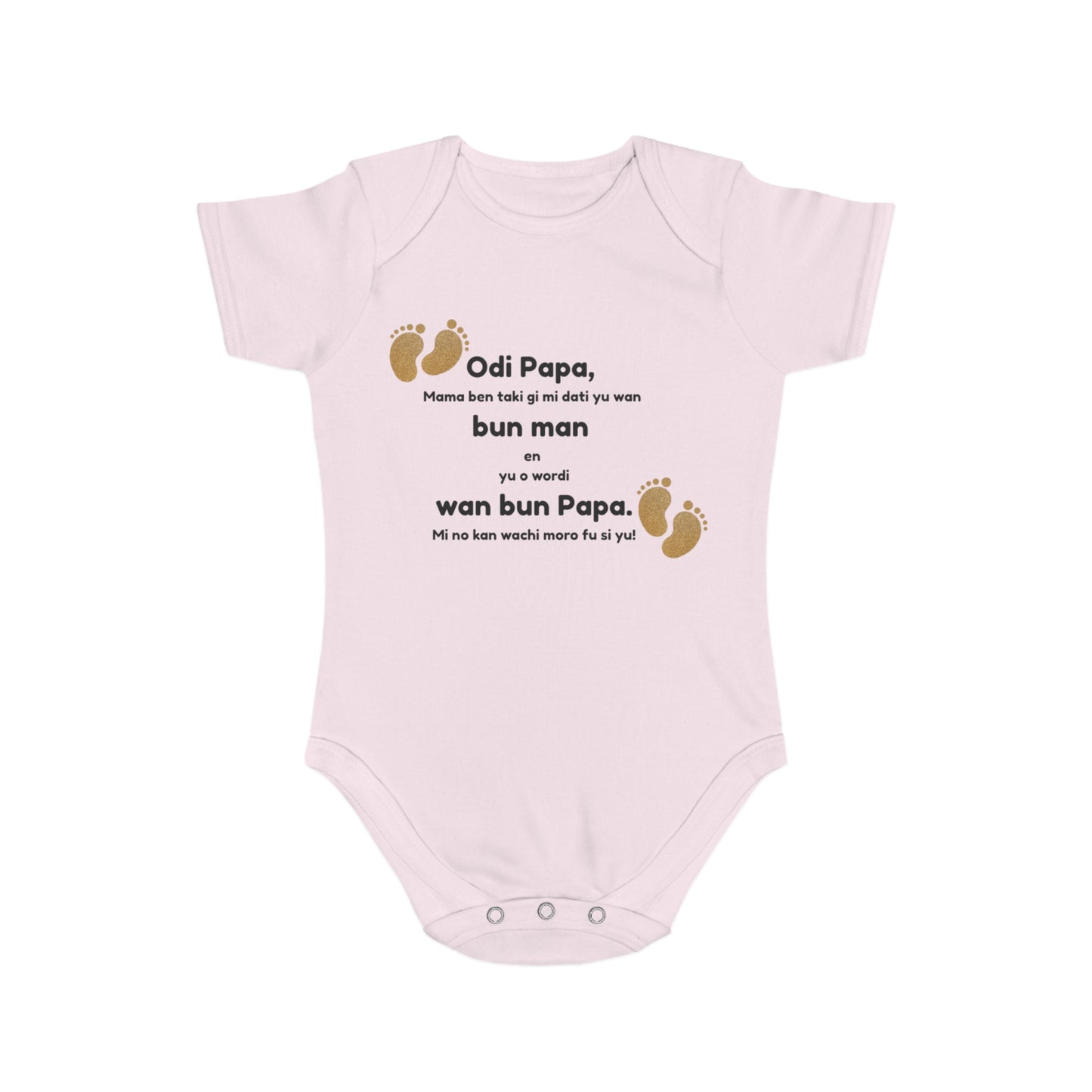 Baby Announcement Bodysuit Odi Papa Surinamese