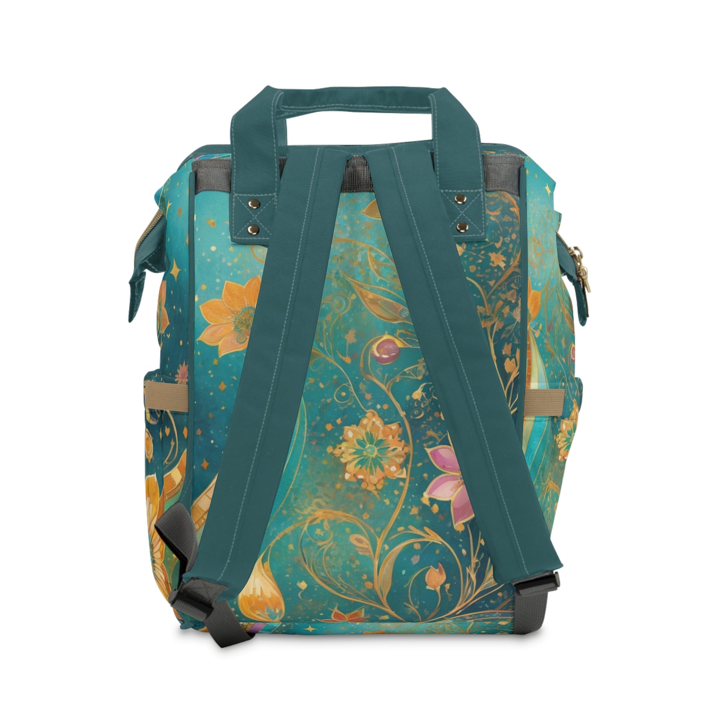 Girls Diaper Bag Personalized Persian | Baby Girl Backpack with Farsi Rainbow and Elephant Design | Unique Cultural Baby Shower Gift