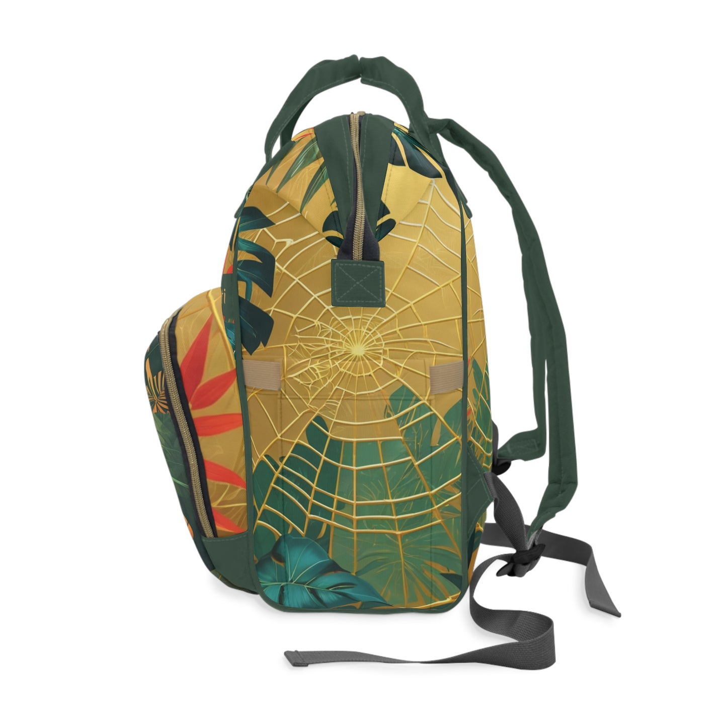 Boys Surinamese Backpack | Personalized Baby Boy Bag with Anansi Spider & Jungle Quote | Unique Cultural Baby Shower Gift