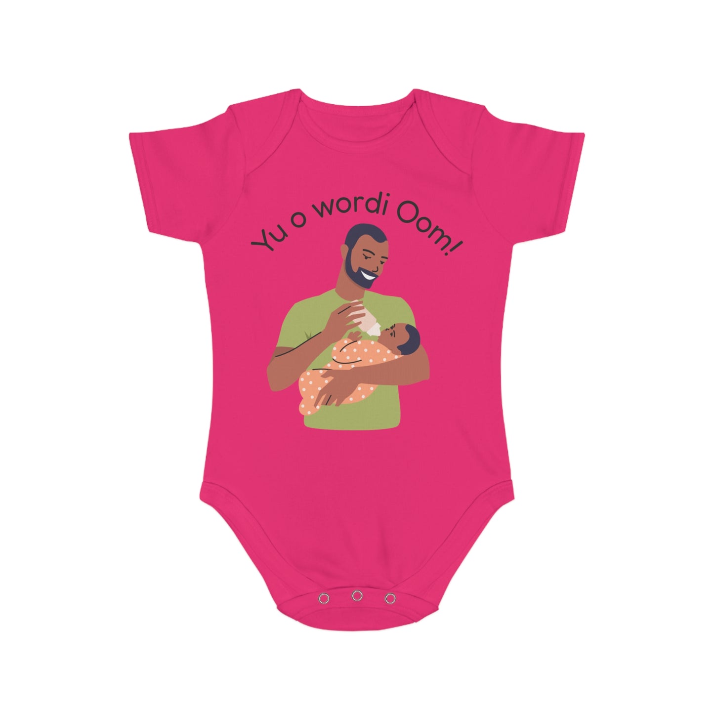 Baby Announcement Bodysuit Yu o wordi Oom