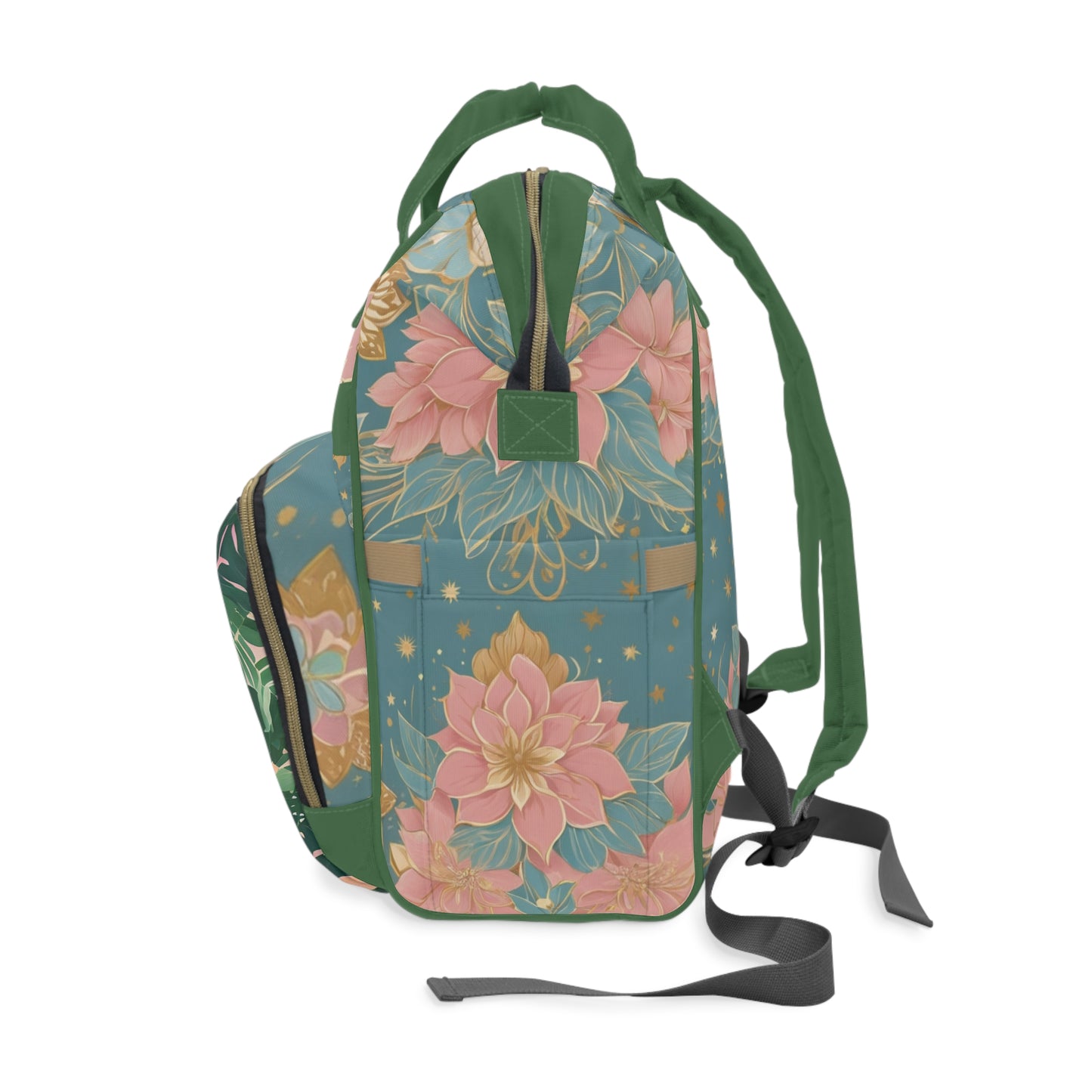 Girls Surinamese Backpack | Personalized Baby Girl Bag with Tropical Flowers & Quote | Unique Cultural Baby Shower Gift