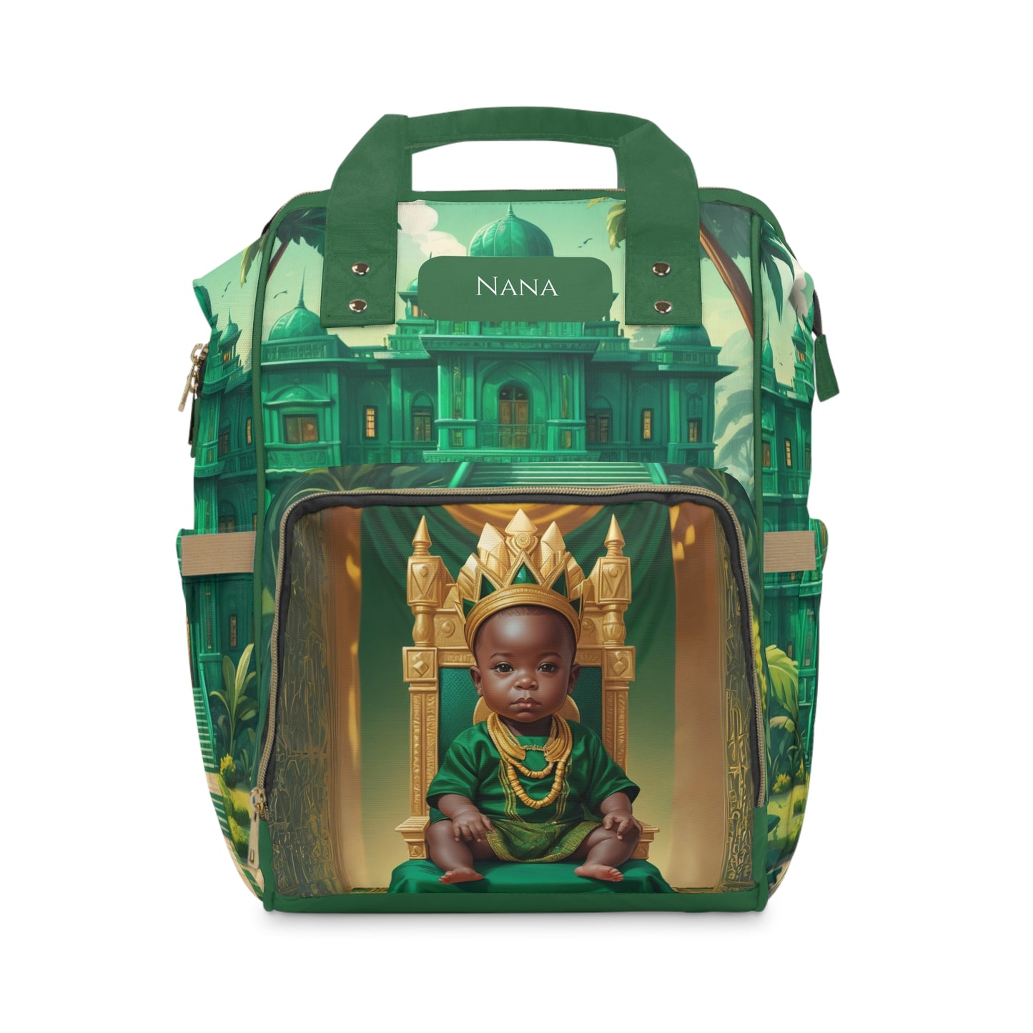 Boys Ghanaian Kente – Royal Throne Prince Diaper Bag (Nana Edition)