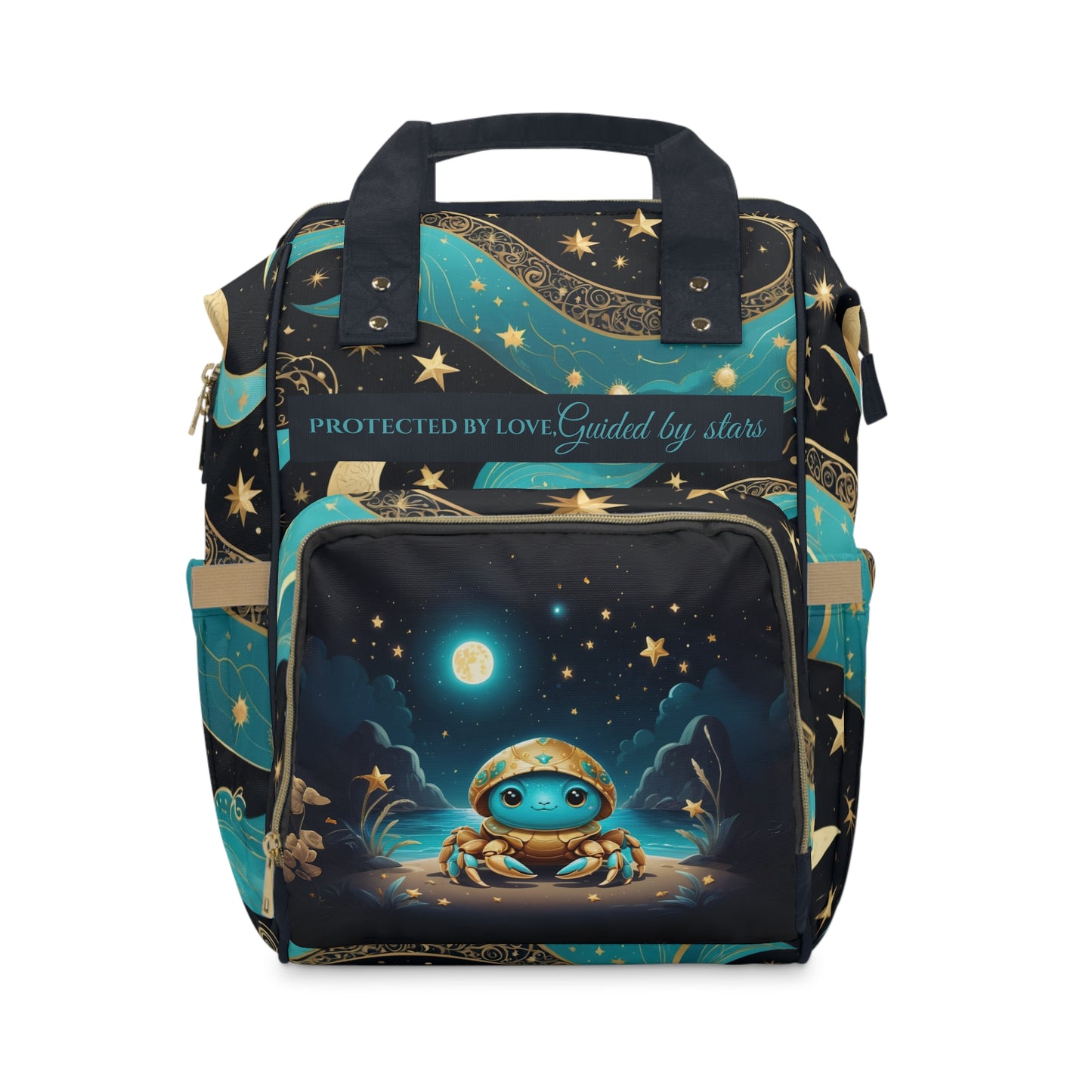 Boys Zodiac Backpack Cancer | Personalized Baby Boy Bag with Crab & Zodiac Quote | Unique Astrology Baby Shower Gift