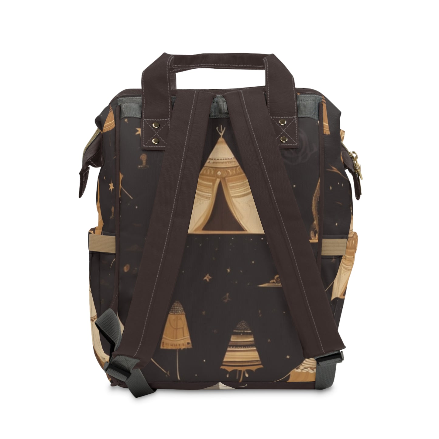 Boys Diaper Bag Personalized Arabic Baby Bag Amiri My Prince Desert Tent Brown and Gold Design