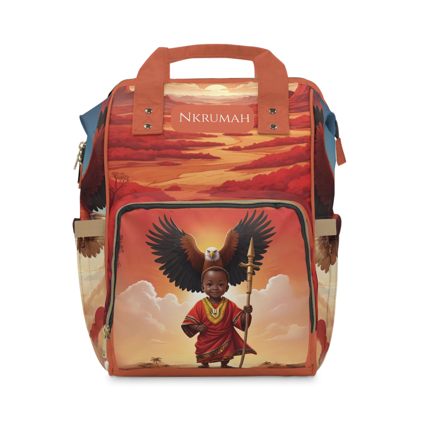 Boys Ghanaian Kente – Eagle Vision Prince Diaper Bag (Nkrumah Edition)