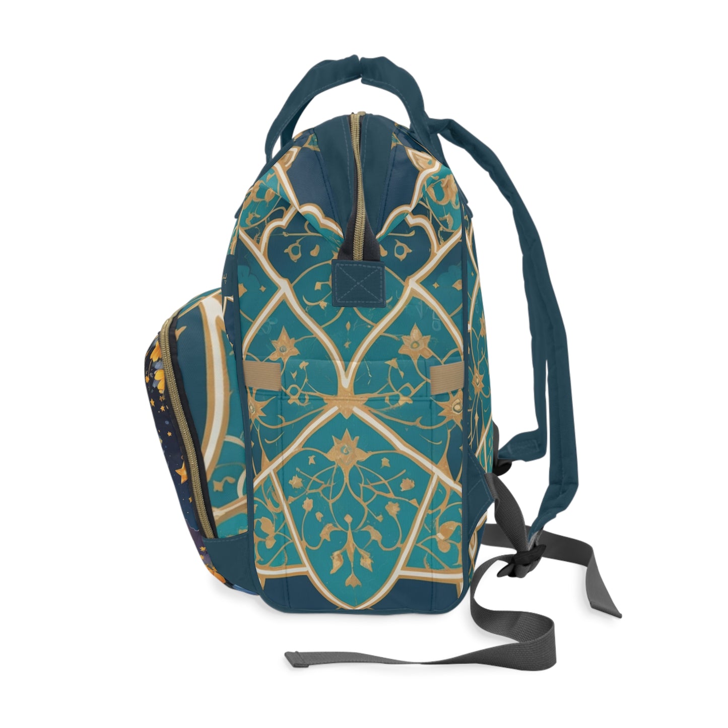 Boys Diaper Bag Personalized Persian | Baby Boy Backpack with Farsi Moon & Hero Quote | Unique Cultural Baby Shower Gift