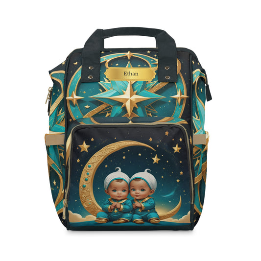 Gemini Zodiac Diaper Bag for Boys – Personalized Baby Name - 2026