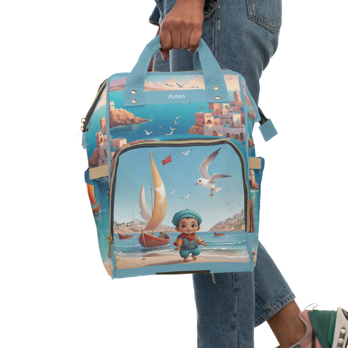 Anas Ocean Breeze Baby Bag – Personalized Moroccan