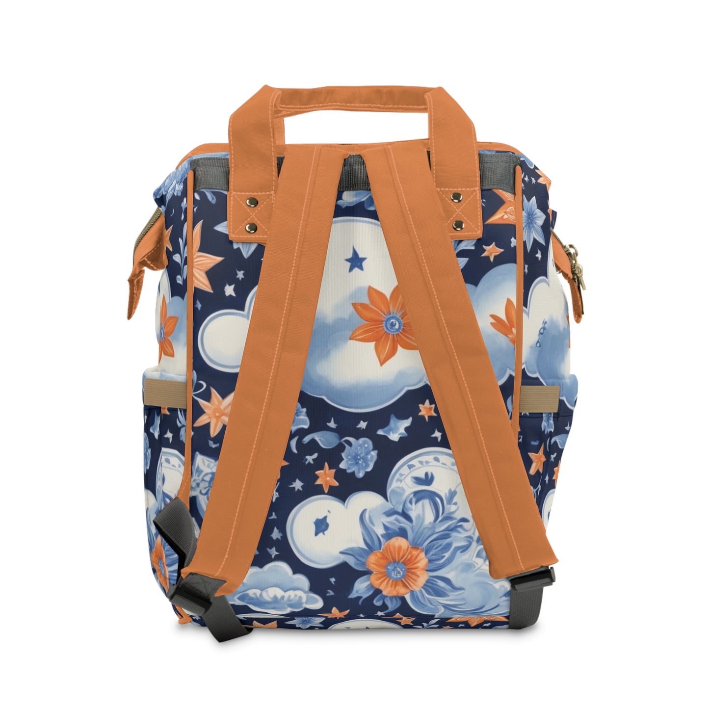 Boys Diaper Bag – Delft Blue Rocket Explorer Edition | Personalized Baby Backpack