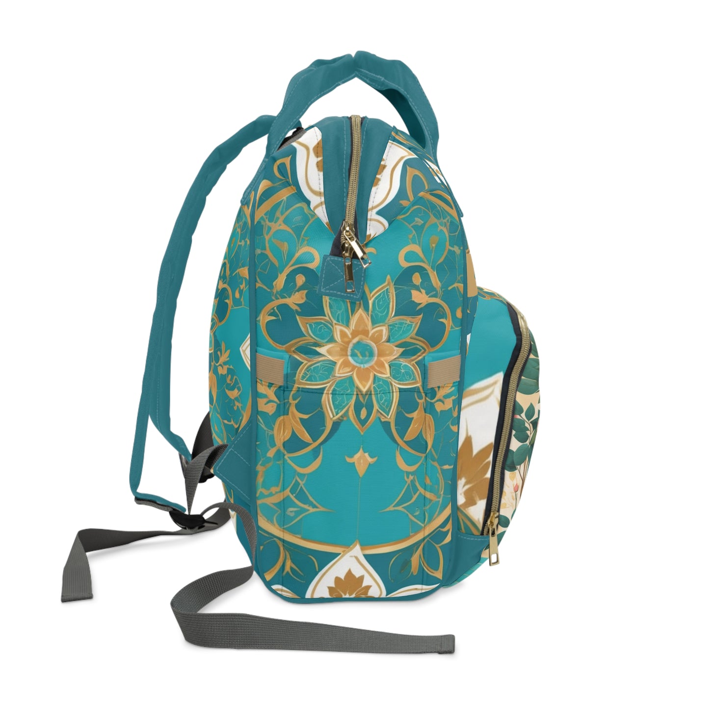 Boys Diaper Bag Personalized Persian | Baby Boy Backpack with Farsi Fountain and Smile Quote | Unique Cultural Baby Shower Gift