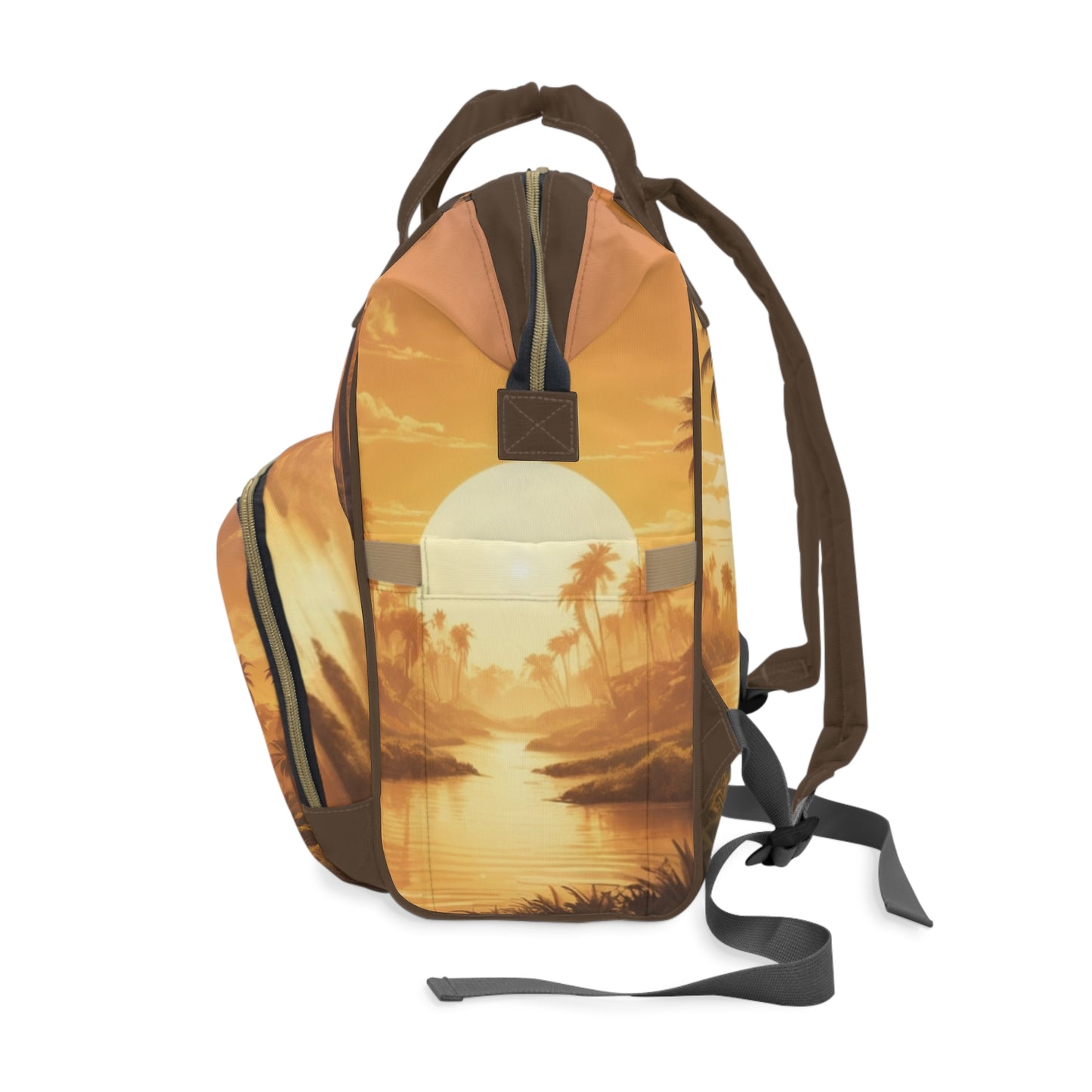 Boys Diaper Bag Personalized Arabic Baby Bag Noor Hayati My Light Sunset Palm Design