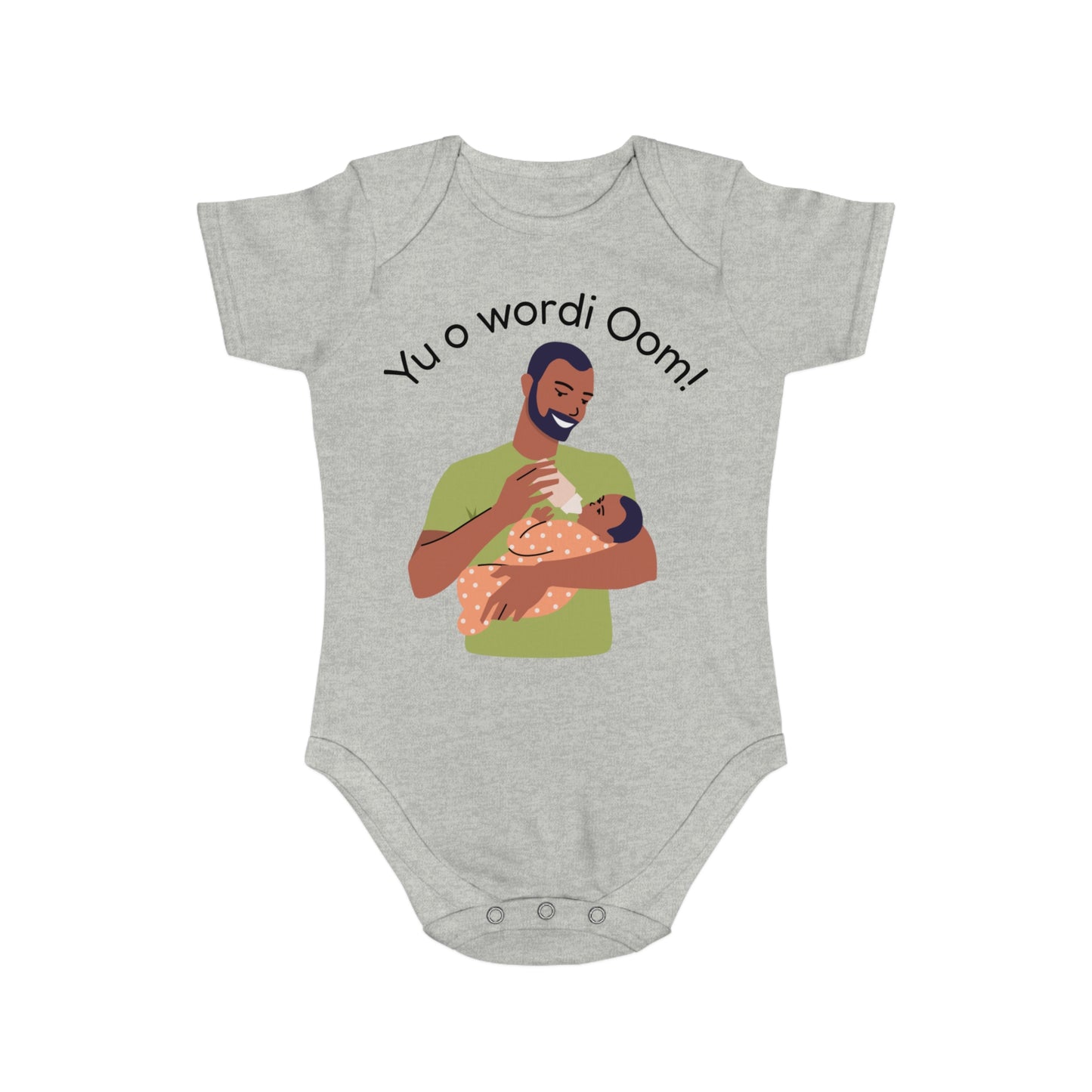 Baby Announcement Bodysuit Yu o wordi Oom