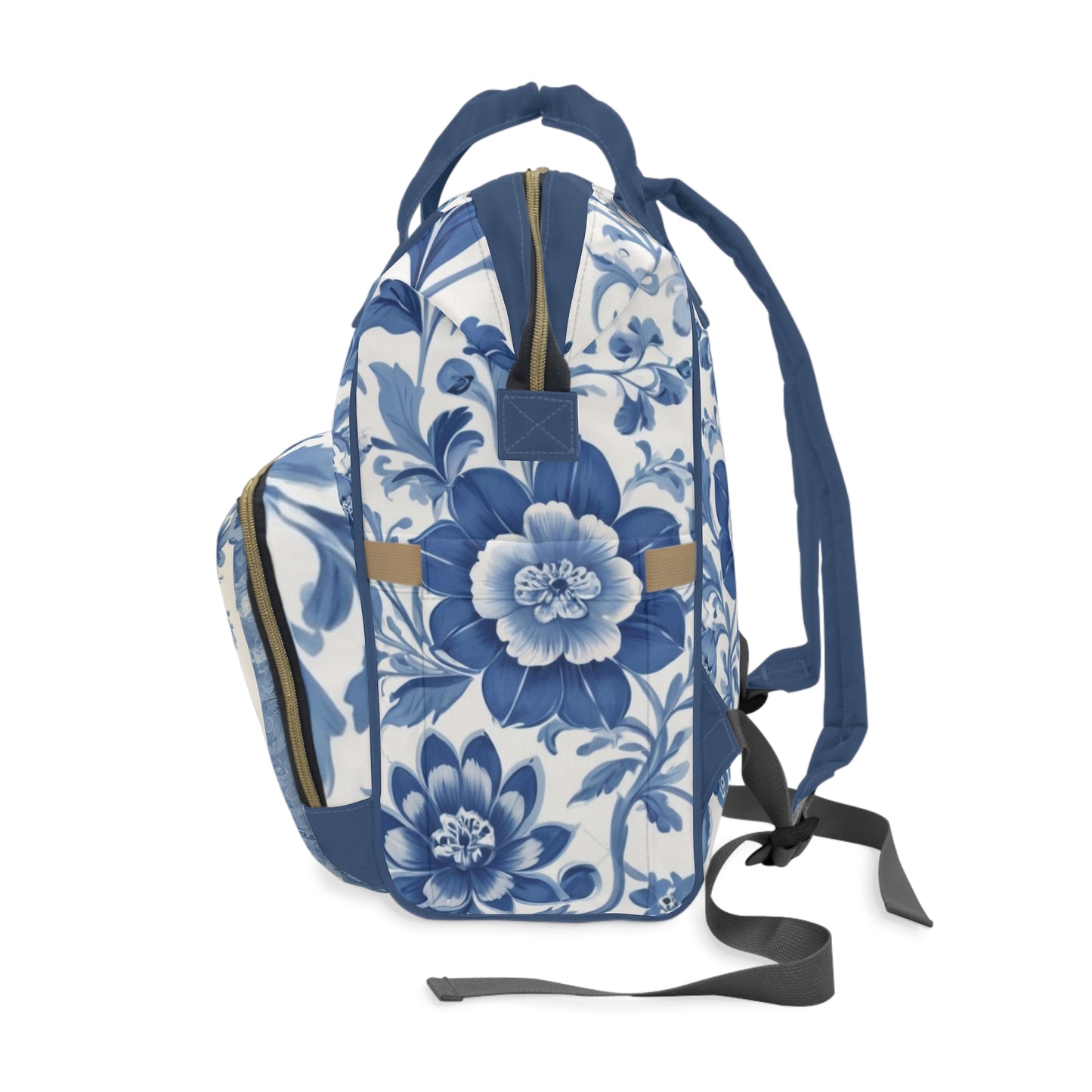 Boys Diaper Bag – Delft Blue Tractor Adventure Edition | Personalized Baby Backpack