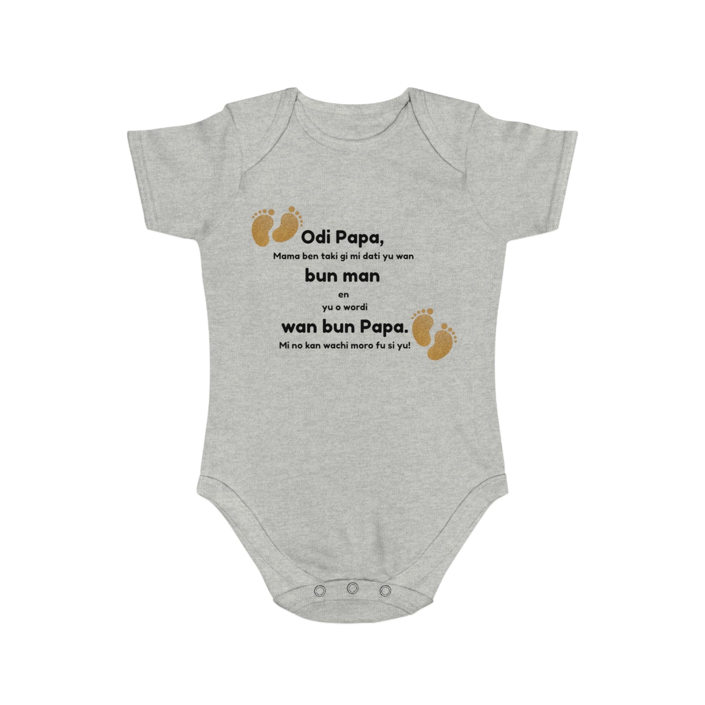 Baby Announcement Bodysuit Odi Papa Surinamese
