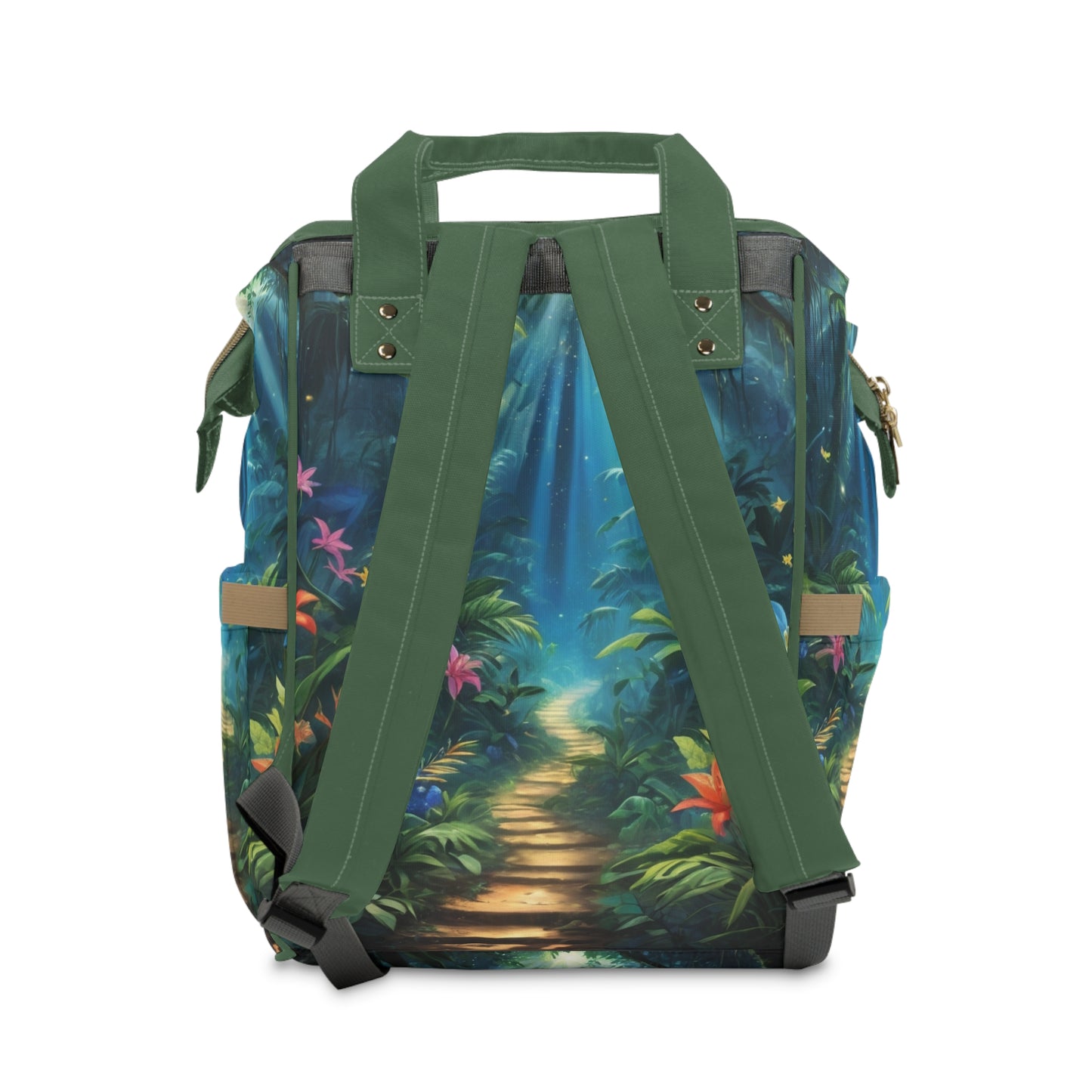 Girls Surinamese Diaper Bag | Personalized Baby Girl Bag with Jungle Fairy & Quote | Unique Cultural Baby Shower Gift