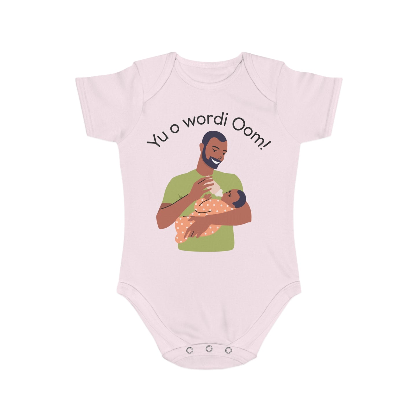 Baby Announcement Bodysuit Yu o wordi Oom