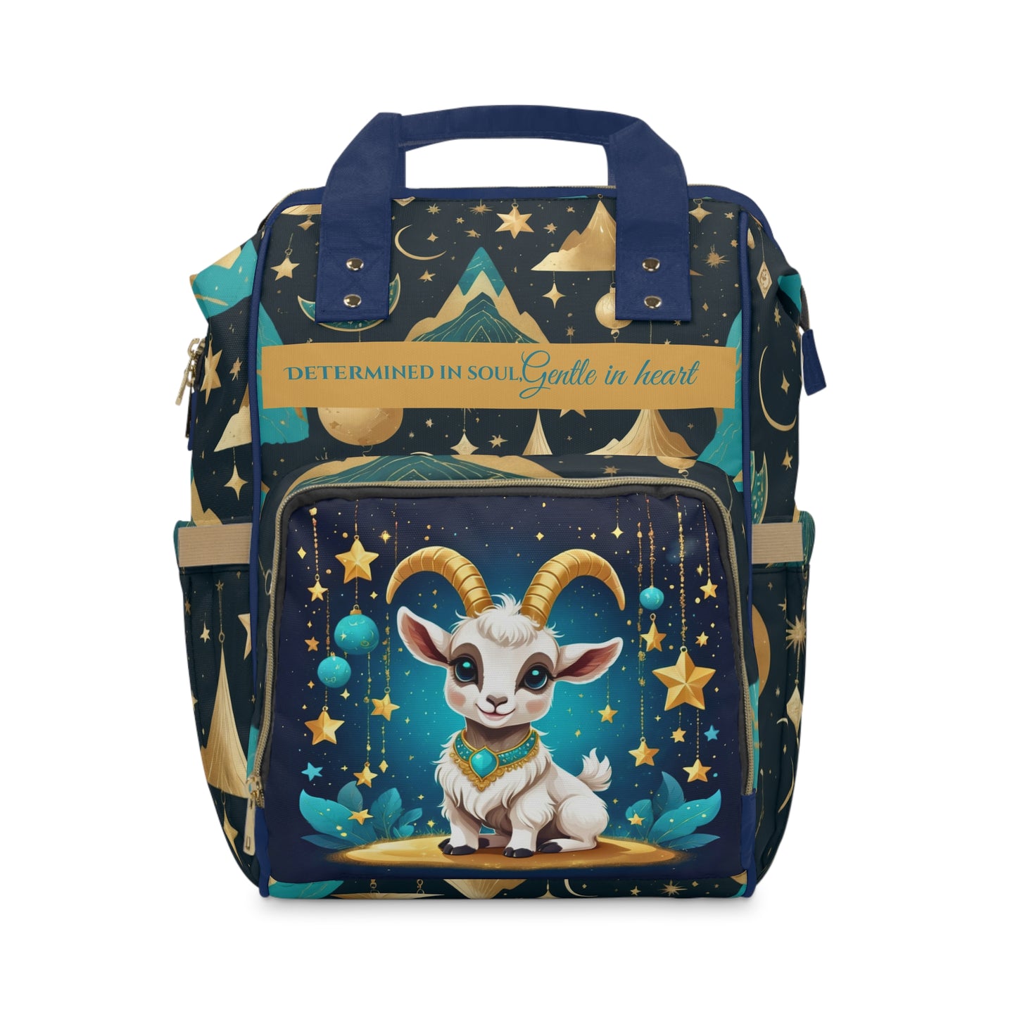 Boys Zodiac Backpack Capricorn | Personalized Baby Boy Bag with Goat & Zodiac Quote | Unique Astrology Baby Shower Gift