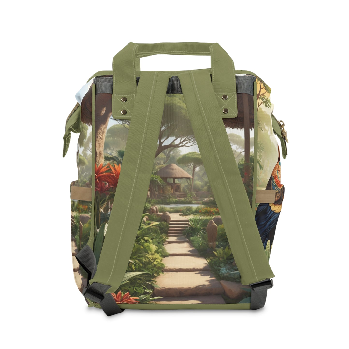 Girl Diaper Bag – Ghanaian Kente Sankofa Princess Edition