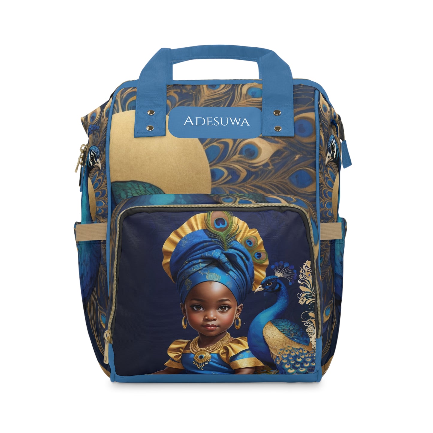 Girl Diaper Bag – Yoruba Princess Edition | Personalized African Baby Backpack