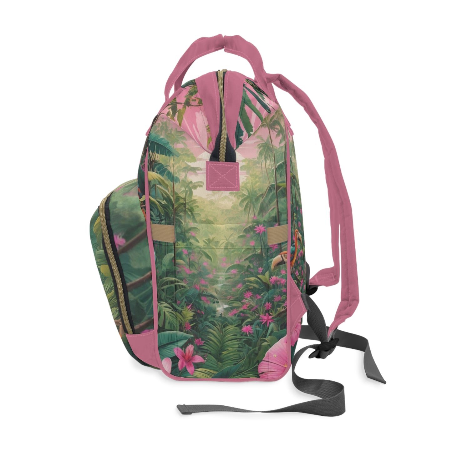 Girl Diaper Bag – Ghanaian Kente Monkey Princess Edition