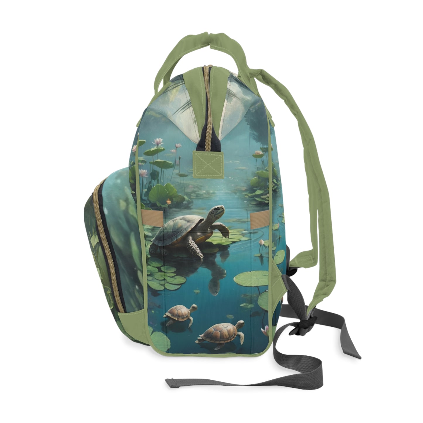 Girl Diaper Bag – Ghanaian Kente Turtle Princess Edition