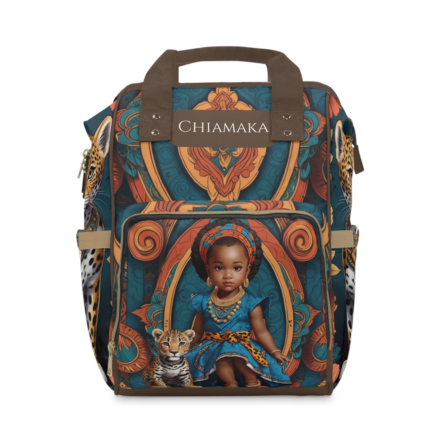 Chiamaka Igbo Princess Diaper Bag – Luxury Leopard Edition
