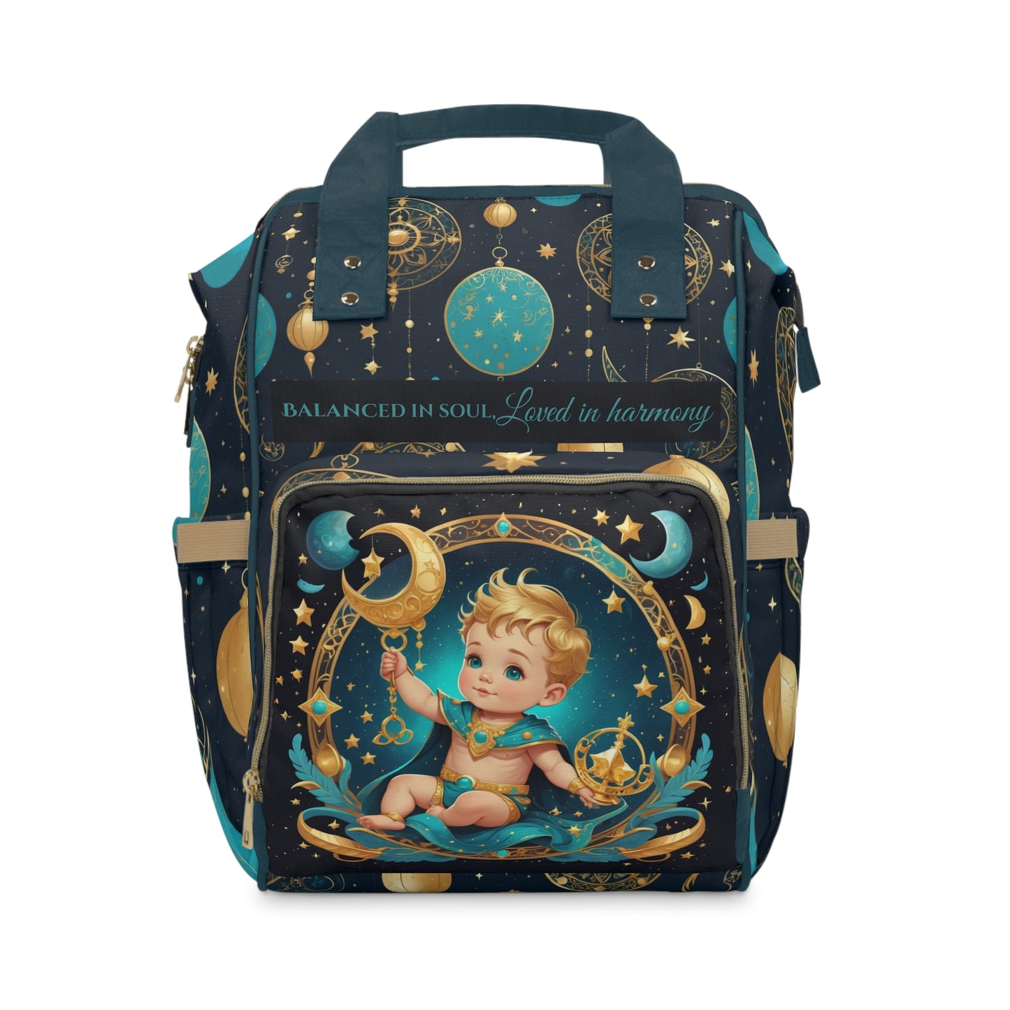 Boys Zodiac Backpack Libra | Personalized Baby Boy Bag with Weighing Scales & Zodiac Quote | Unique Astrology Baby Shower Gift