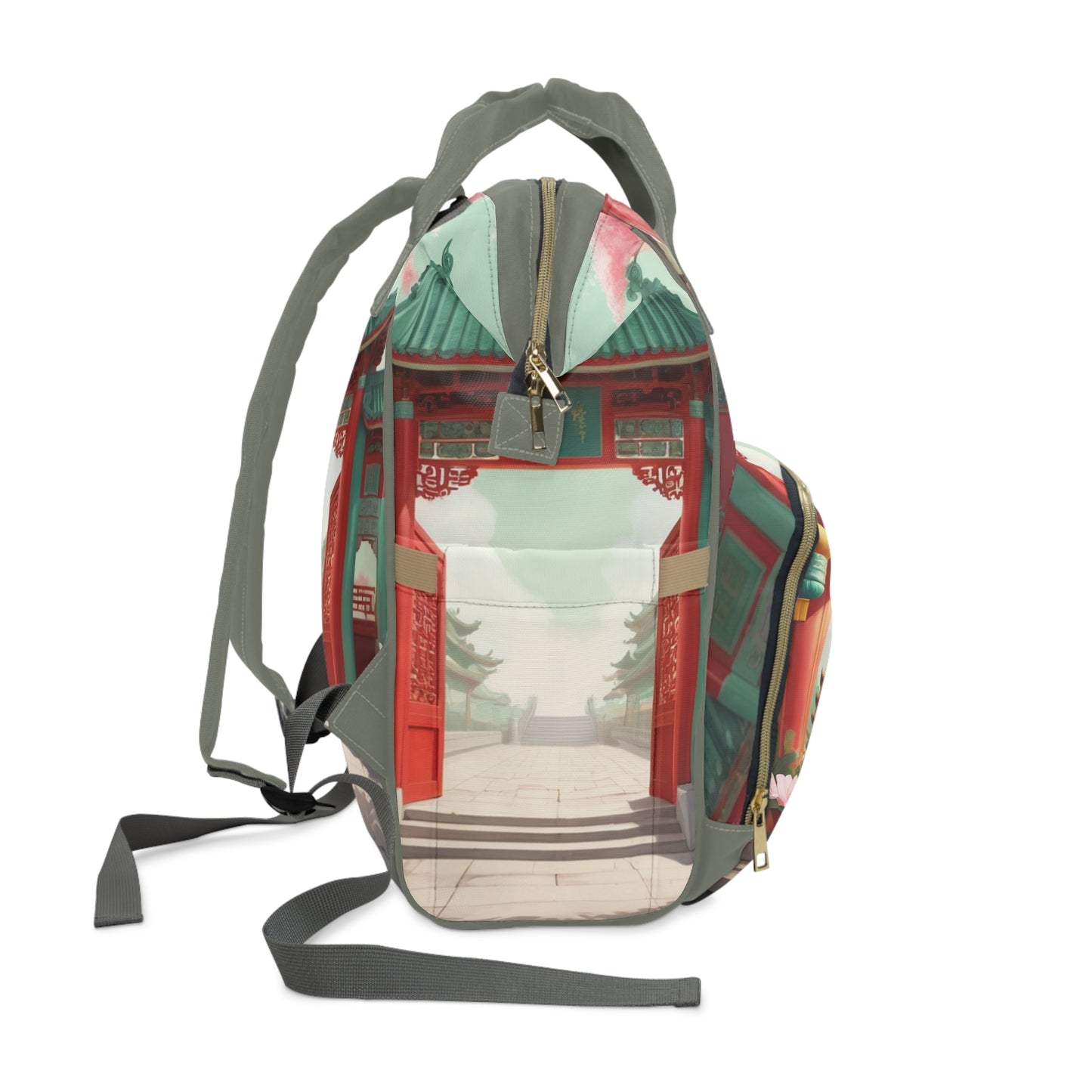 Girls Diaper Bag Personalized | Chinese Guardian Kitty Baby Bag