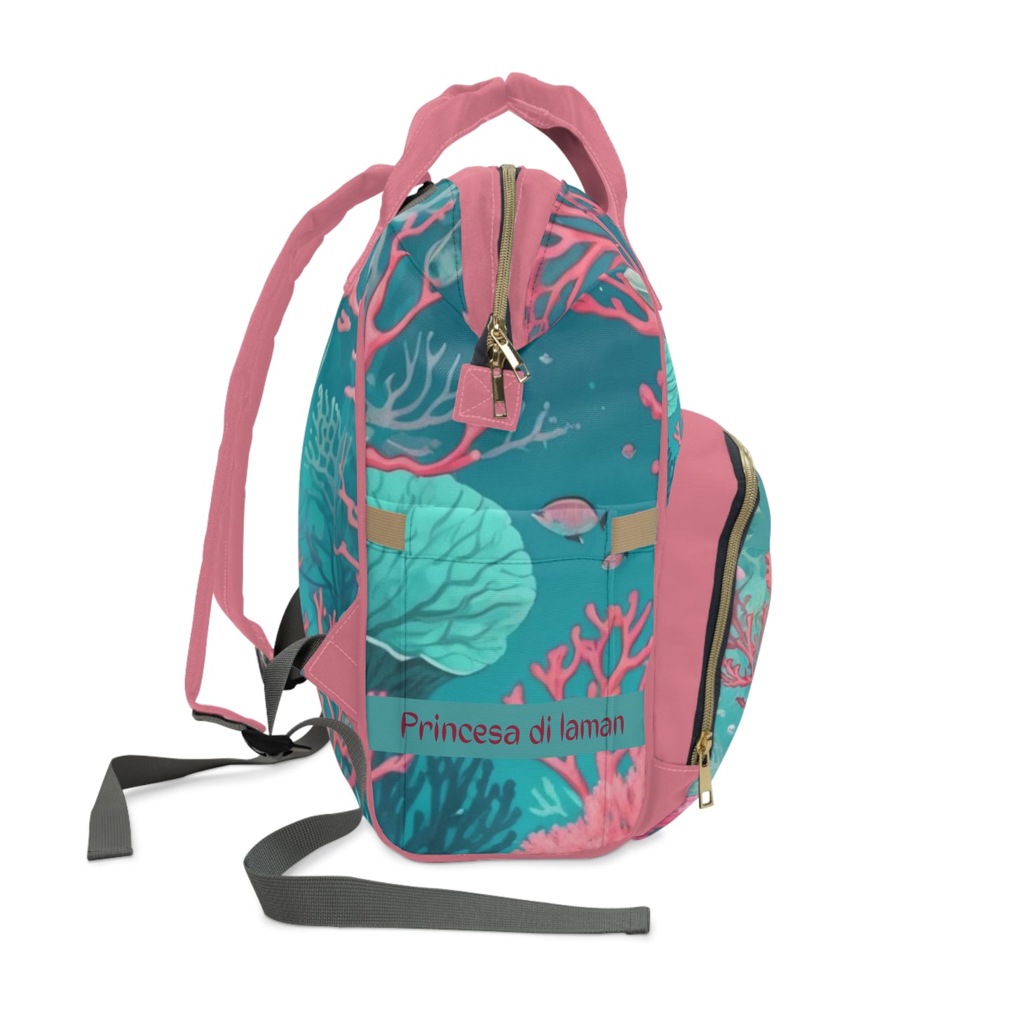 Girls Diaper Bag Personalized Aruba Baby Bag Coral Reef Seahorse Ocean Waterproof Backpack
