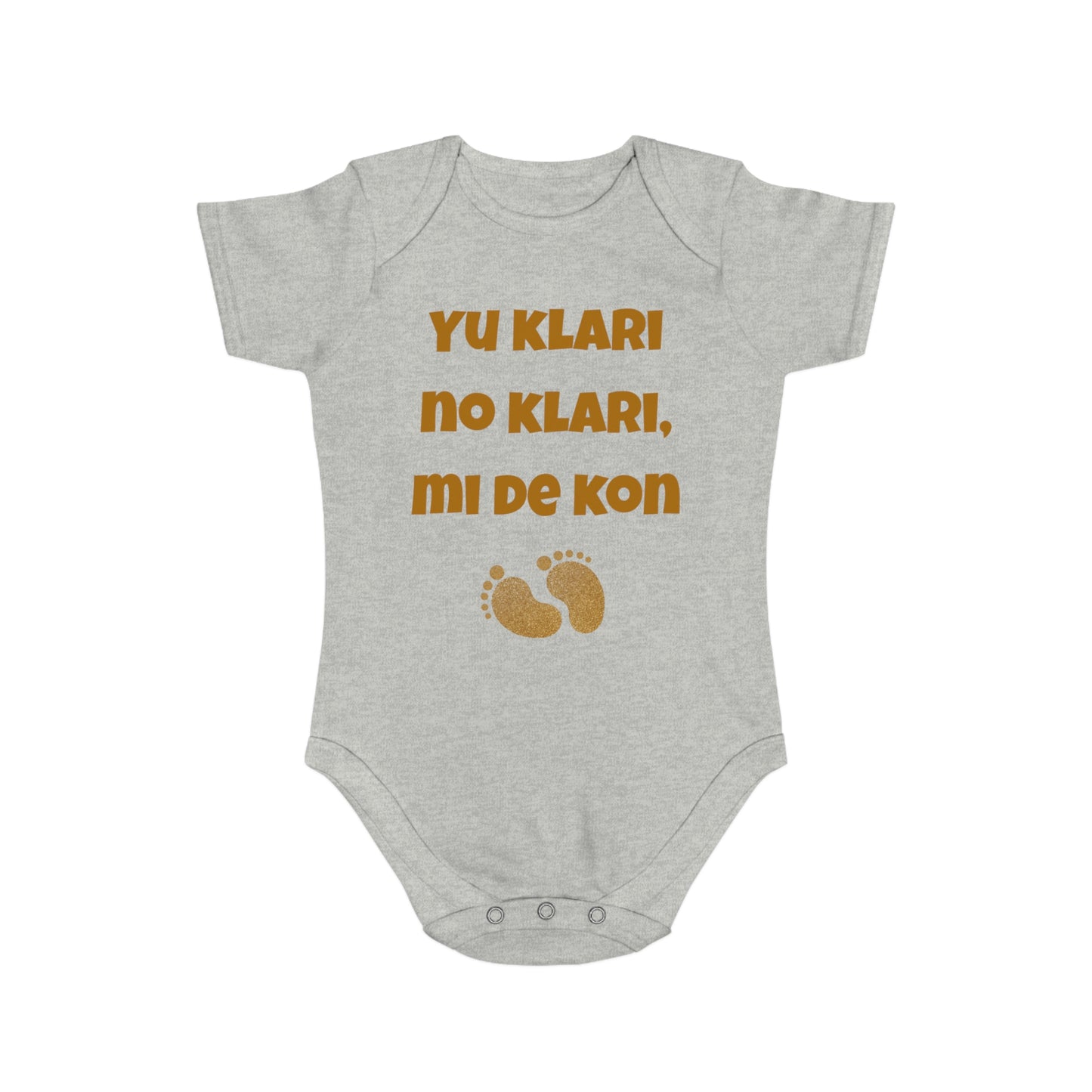 Surinamese Baby Announcement Romper – Yu klari no klari mi de kon – Funny Reveal