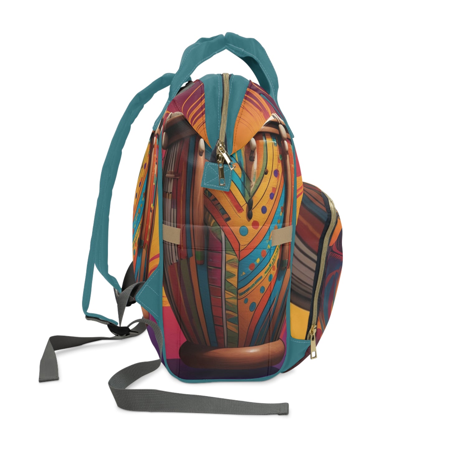 Girls African Diaper Bag – Yoruba Drum Princess Kehinde