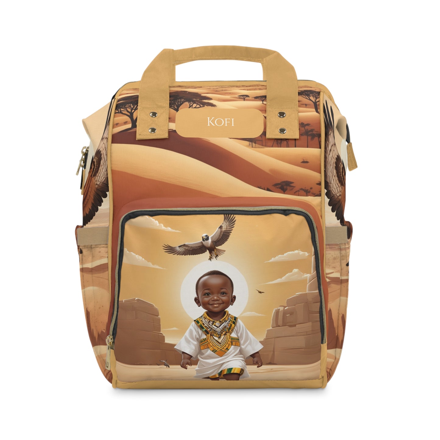 Boys Ghanaian Kente – Falcon Prince Diaper Bag (Kofi Edition)