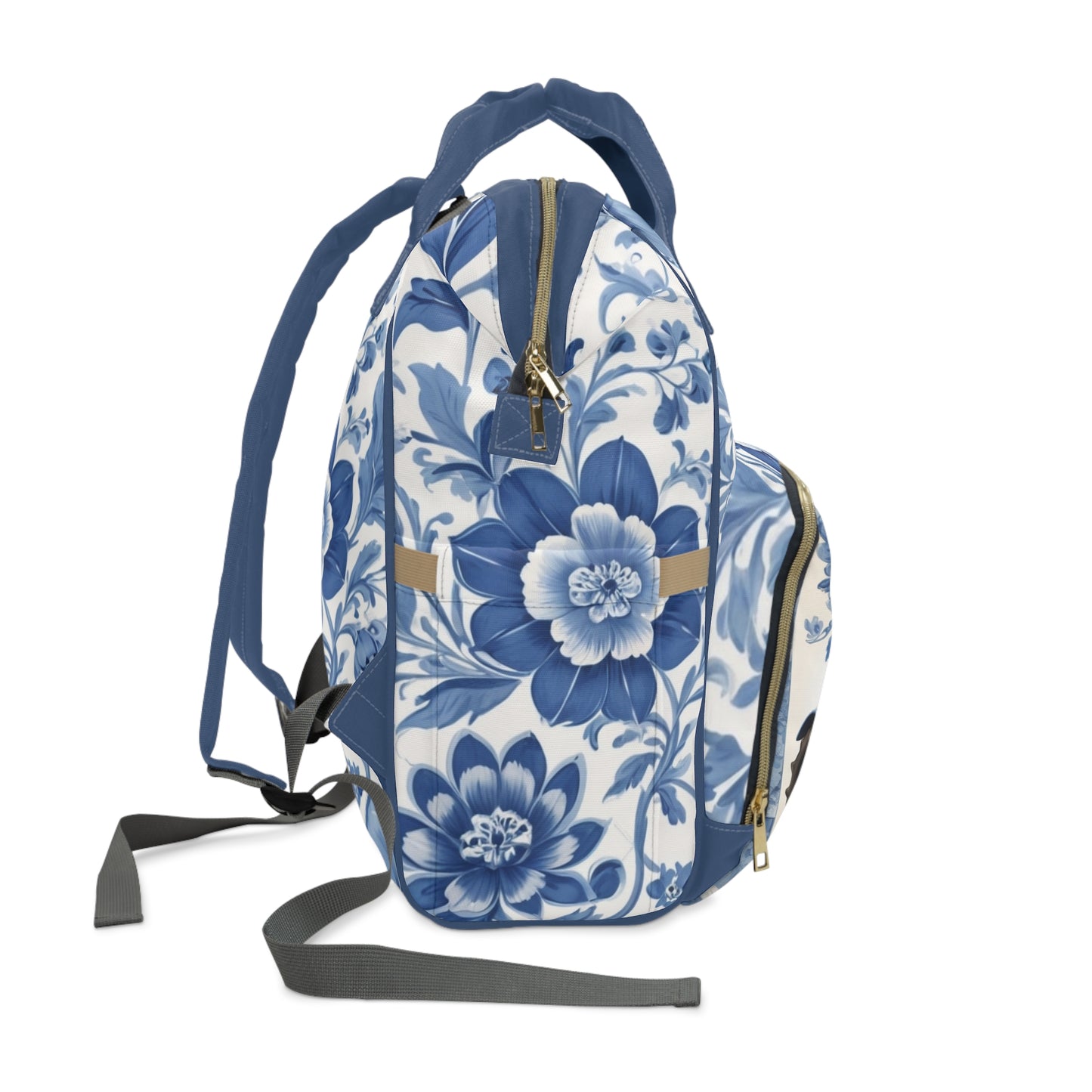 Boys Diaper Bag – Delft Blue Tractor Adventure Edition | Personalized Baby Backpack