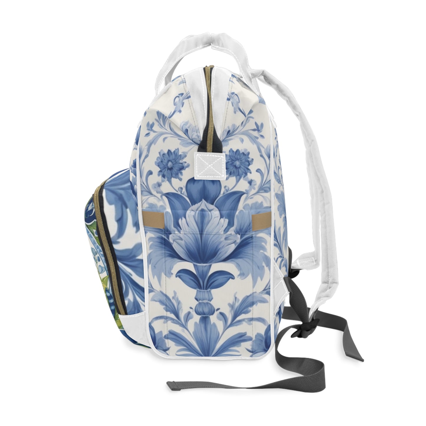 Boys Diaper Bag – Delft Blue Cats Duo Edition | Personalized Baby Backpack